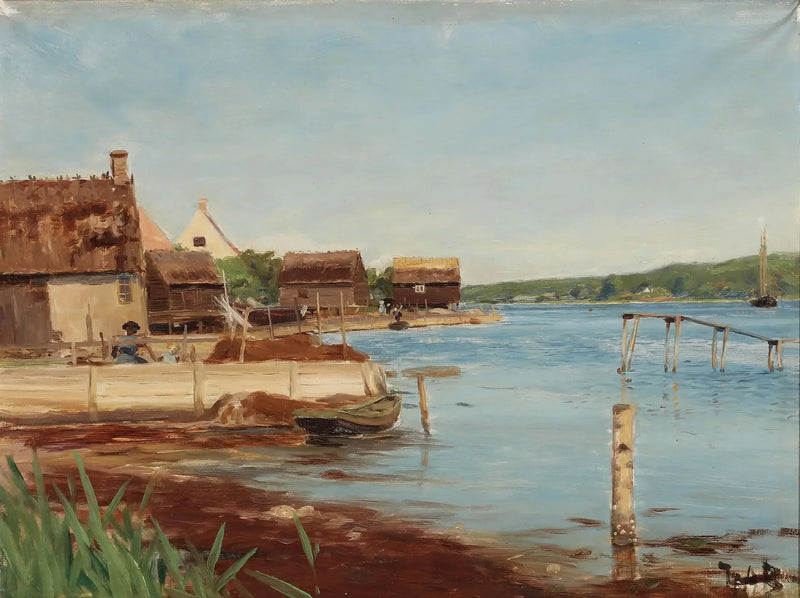 Widok na fiord Roskilde w Jyllinge. - H. A. Brendekilde