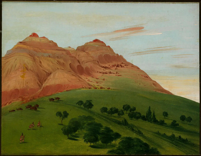 Widok na Wielki Zakręt, 1900 mil nad Saint-Louis - George Catlin