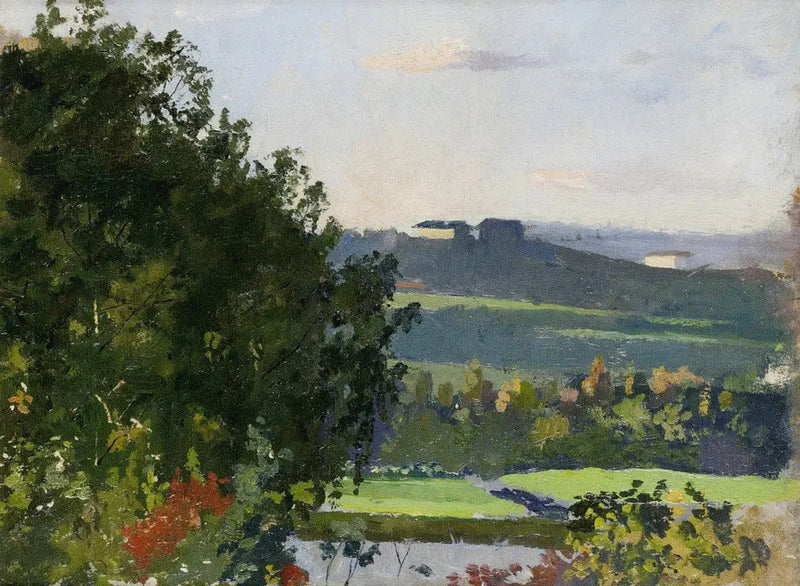 Widok ogrodu Grünera - Edvard Munch