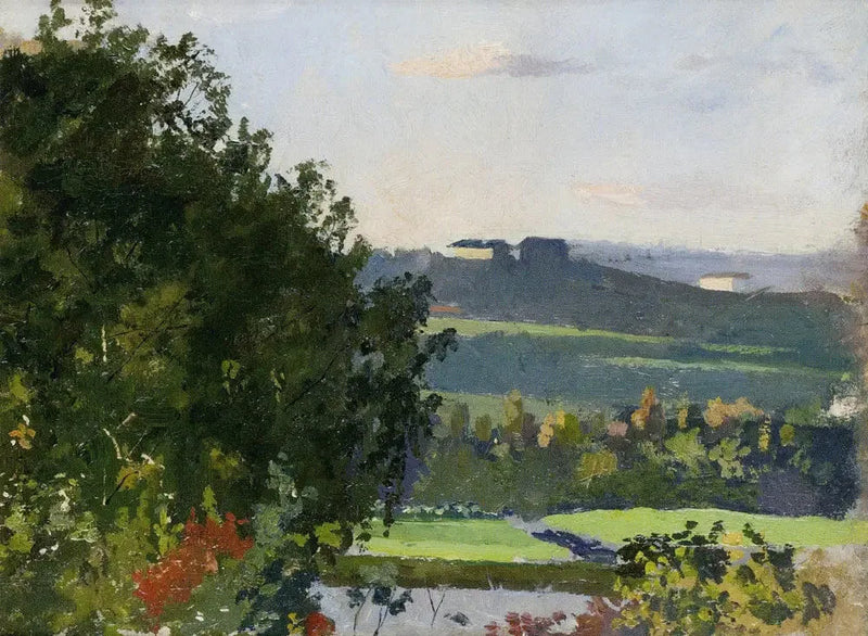 Widok ogrodu Grünera - Edvard Munch