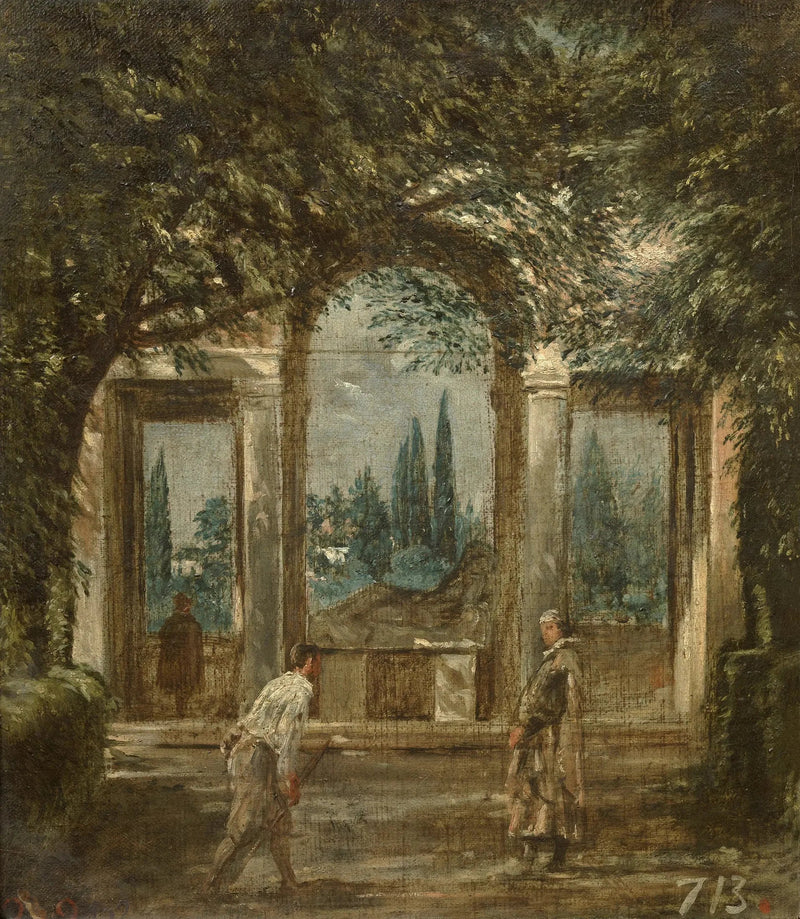 Widok na ogród willi Médicis w Rzymie - Diego Velázquez