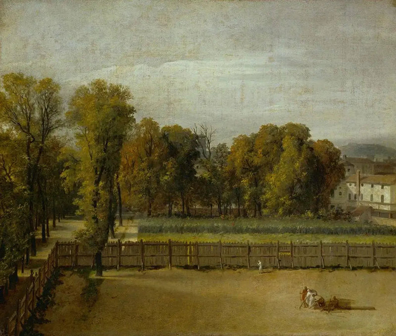 Widok ogrodu Luksemburskiego w Paryżu - Jacques-Louis David