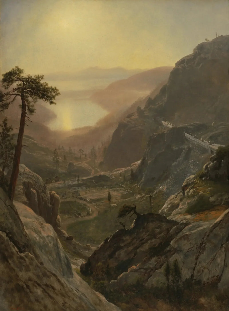 Widok na jezioro Donner, Kalifornia - Albert Bierstadt