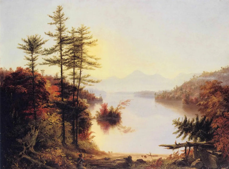 Widok na jezioro Winnipiseogee - Thomas Cole