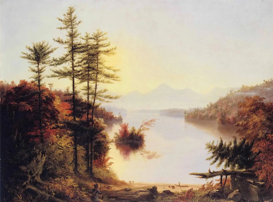 Widok na jezioro Winnipiseogee - Thomas Cole