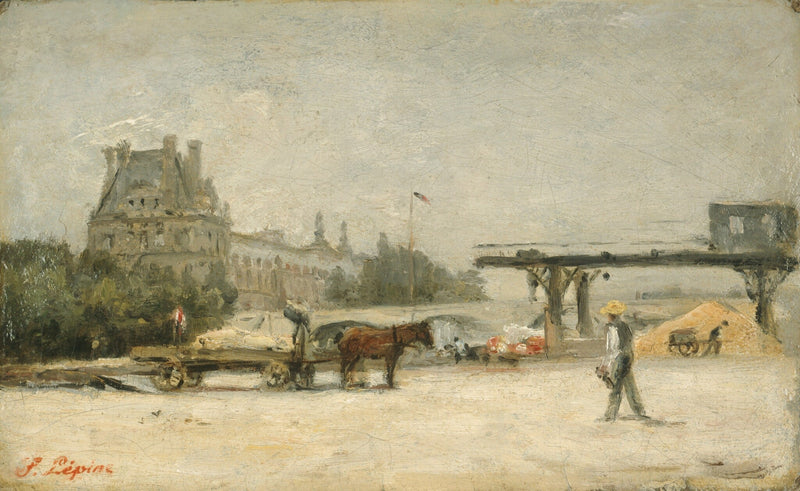 Widok na Luwr - Stanislas Lépine