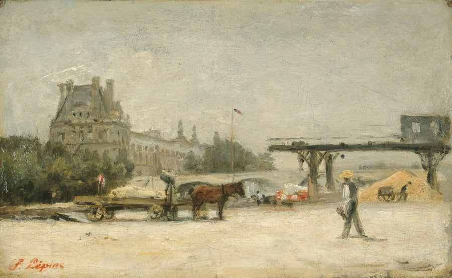 Widok na Luwr - Stanislas Lépine