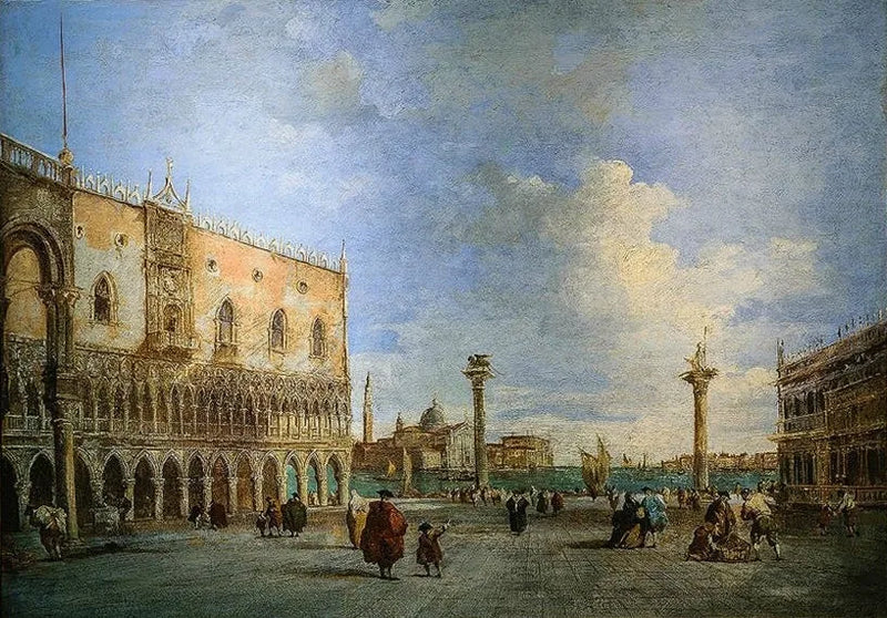 Widok na Pałac Dożów w Wenecji. - Francesco Guardi