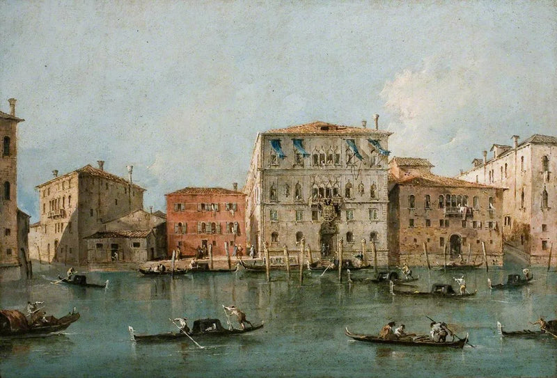 Widok na Palazzo Loredan dell'Ambasciatore nad Grand Canal, Wenecja - Francesco Guardi