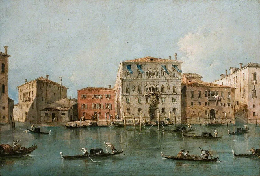 Widok na Palazzo Loredan dell'Ambasciatore nad Grand Canal, Wenecja - Francesco Guardi