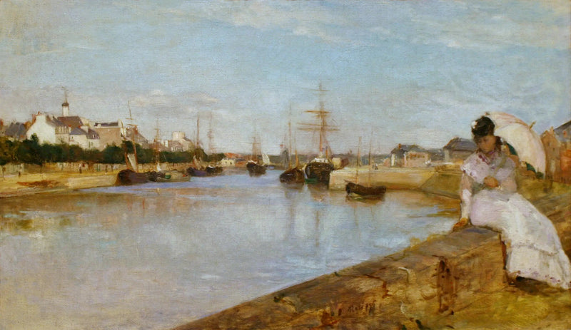 Widok małego portu w Lorient - Berthe Morisot