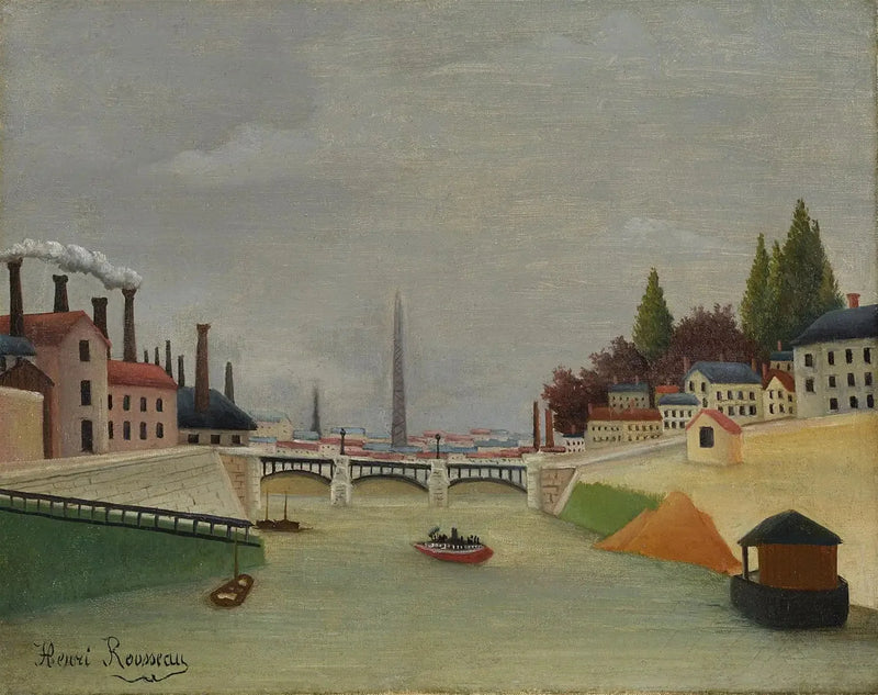 Widok na most Grenelle, Trocadéro - Henri Rousseau