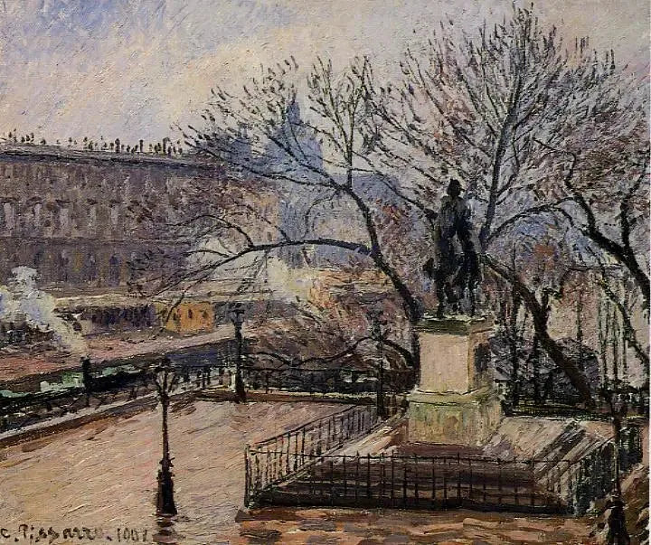 Widok na Pont-Neuf z posągiem Henryka IV - Camille Pissarro