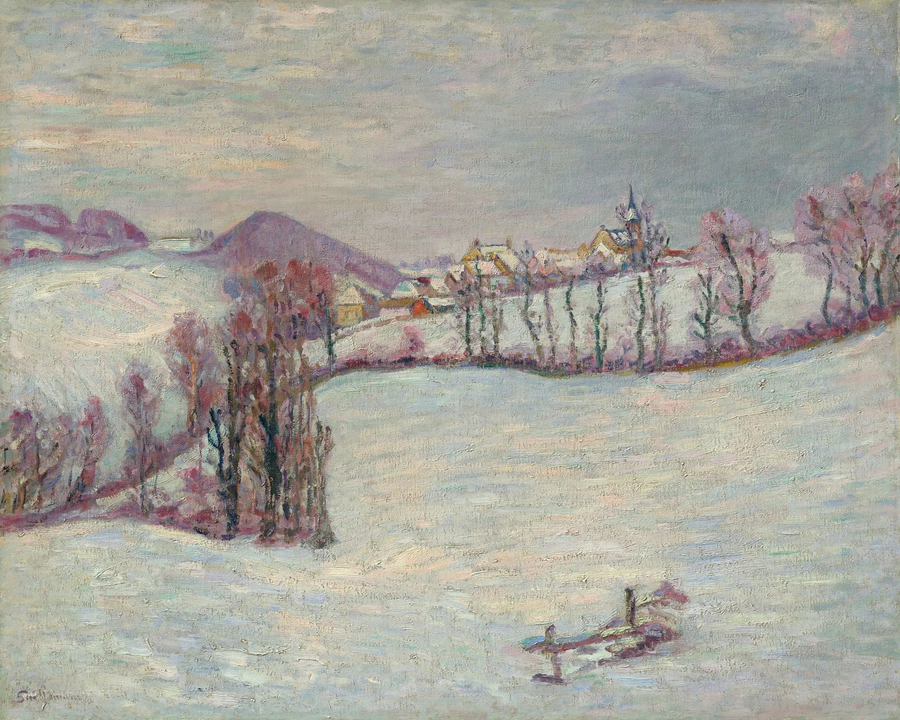 Vue du Puy de Dôme - Armand Guillaumin image 1 reproduction artisanale de tableau