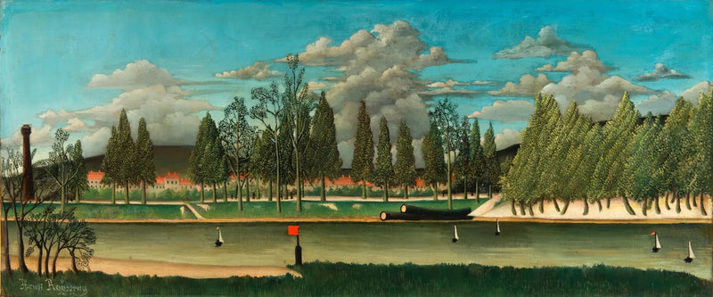 Widok na nabrzeże w Asnières - Henri Rousseau