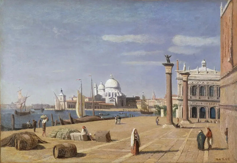 Widok na nabrzeże Schiavoni - Jean-Baptiste Camille Corot