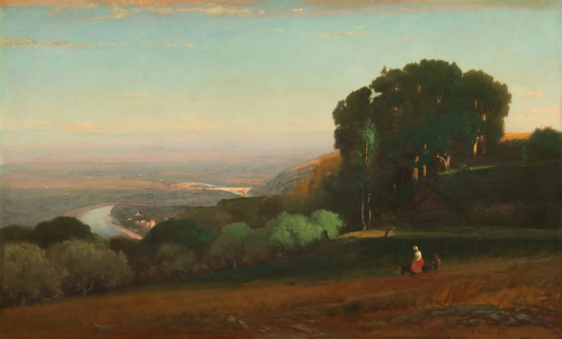 Widok na Tybr w pobliżu Perugii - George Inness
