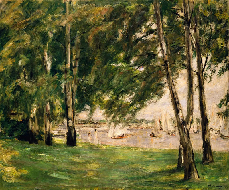 Widok na Wannsee z żaglówkami - Max Liebermann