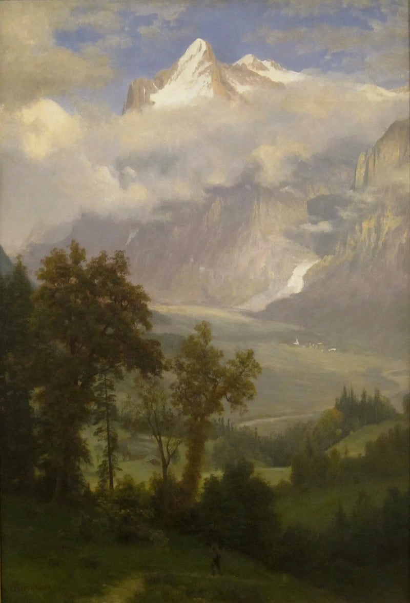 Widok na Wetterhorn z doliny Grindelwald - Albert Bierstadt