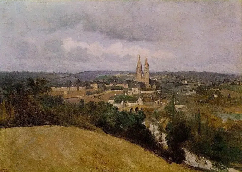 Ogólny widok miasta Saint-Lô - Jean-Baptiste Camille Corot