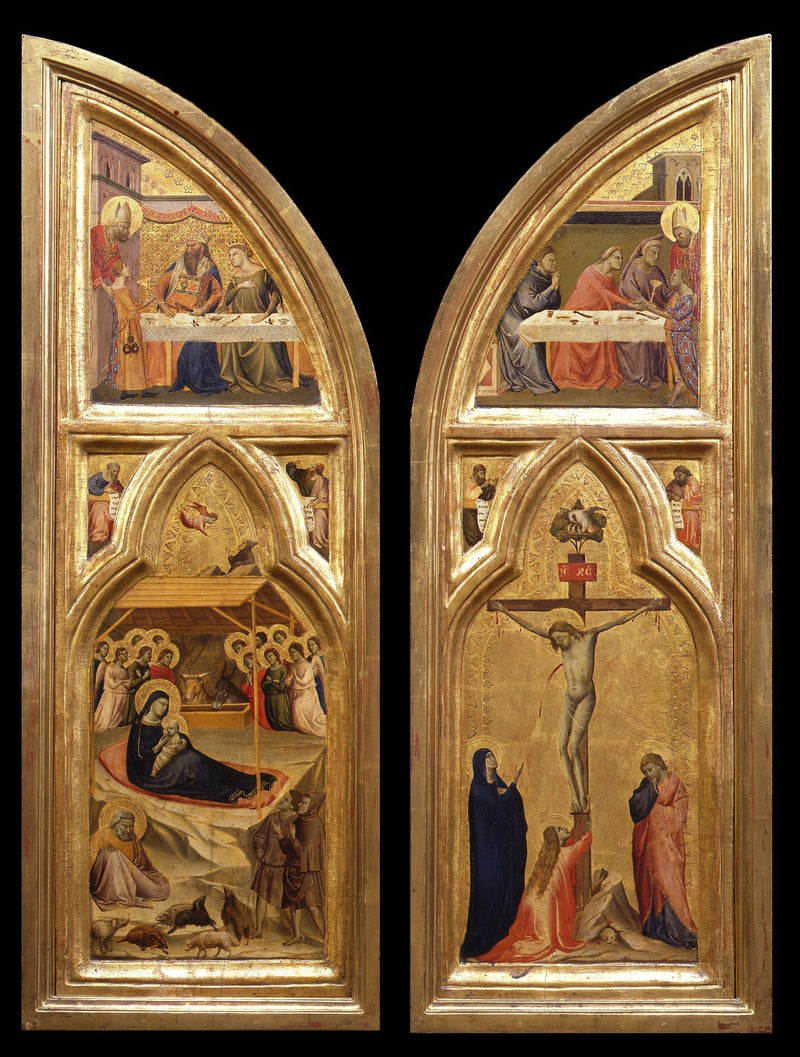 Wnętrze okiennic tryptyku - Taddeo Gaddi
