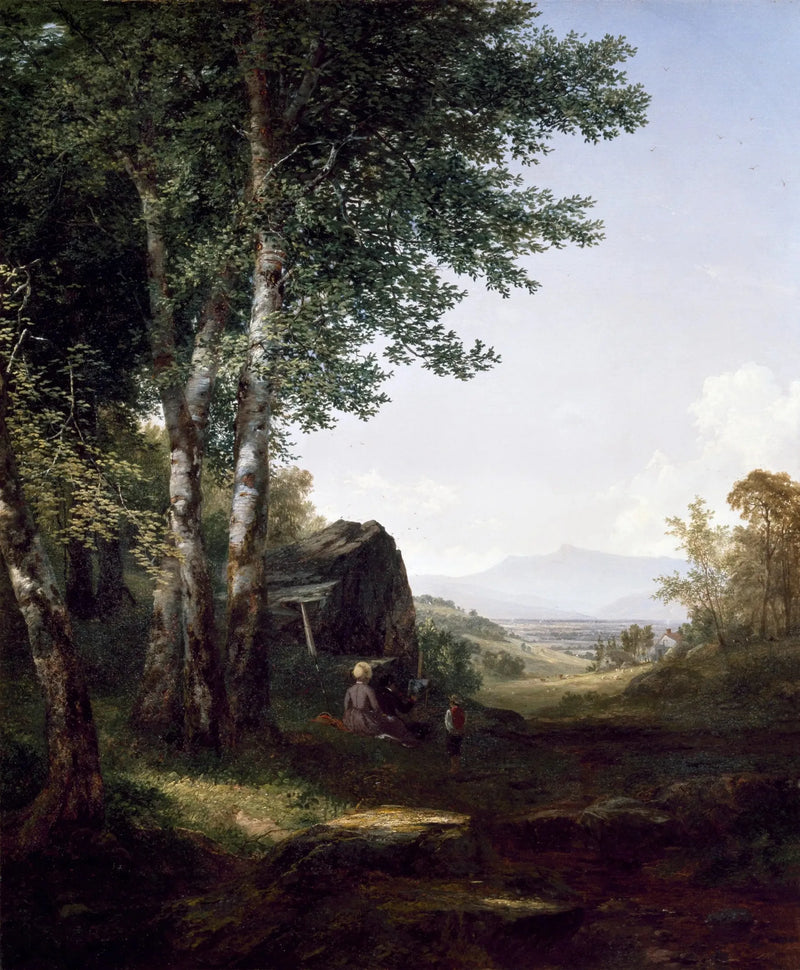 Daleki widok na górę Mansfield, Vermont - John Frederick Kensett