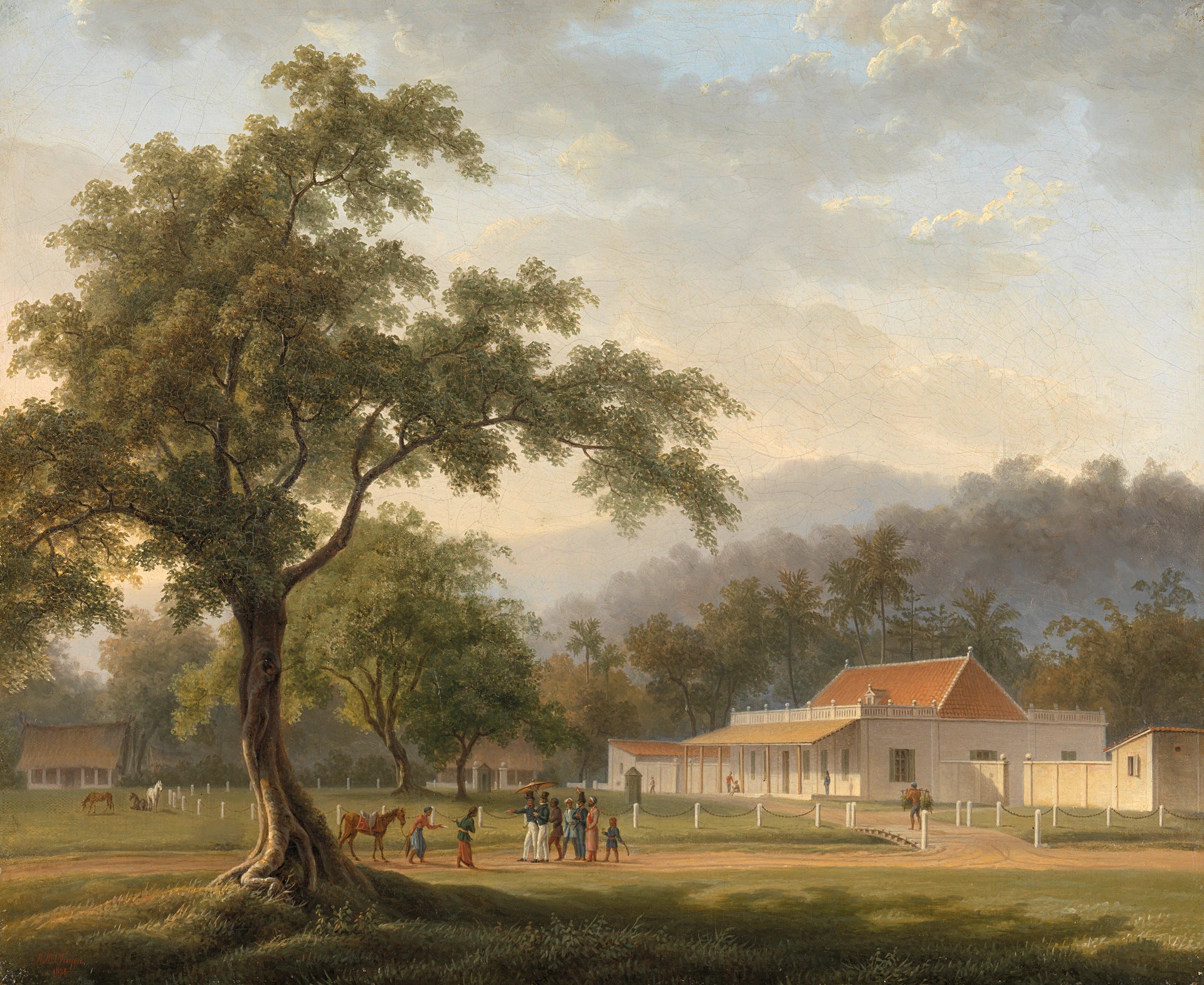 Vue de la maison du résident, M. J. Ph. van Zuylen van Nyevelt, à Banyuwangi (Java Est) - Antoine Payen