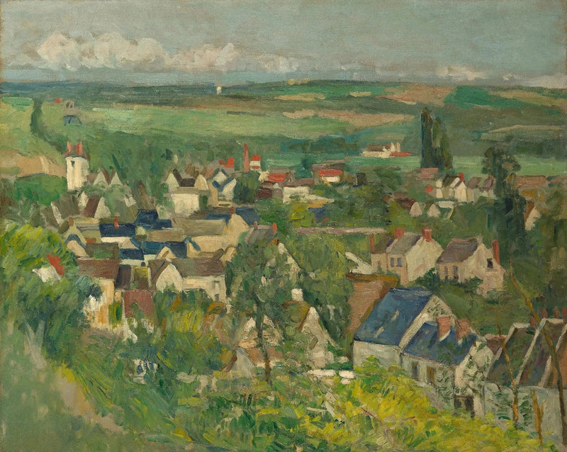 Panoramiczny widok Auvers-sur-Oise - Paul Cézanne