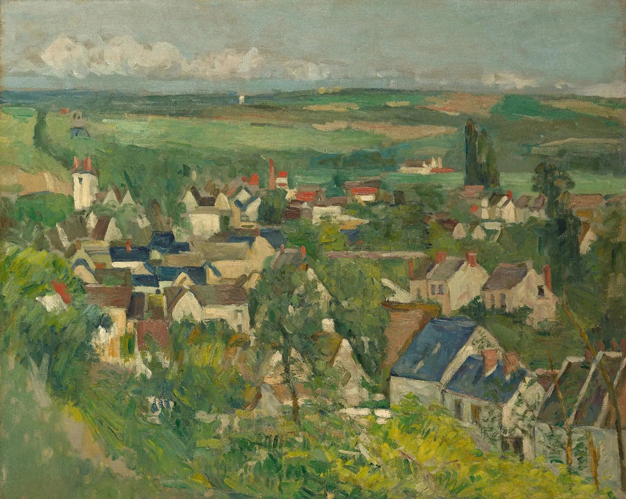 Panoramiczny widok Auvers-sur-Oise - Paul Cézanne
