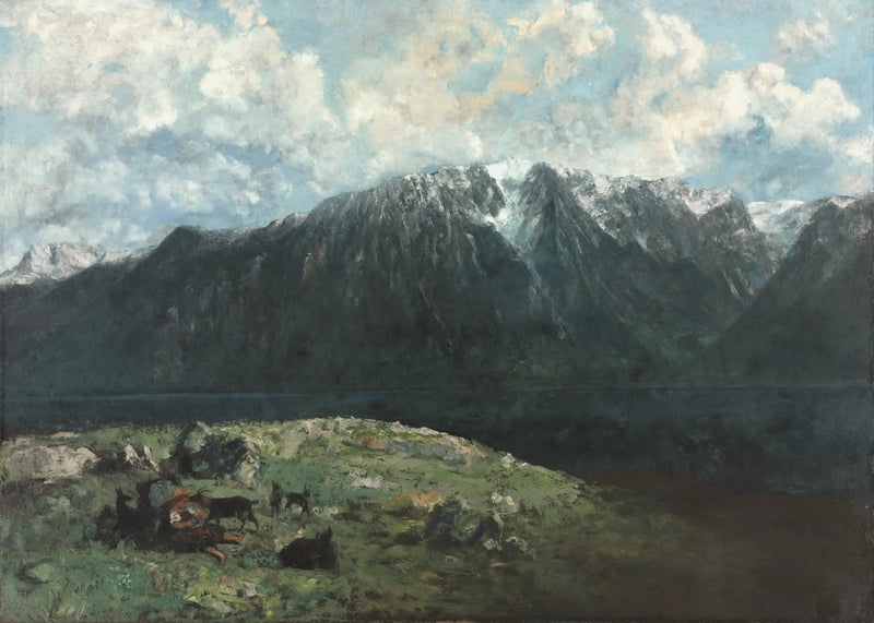 Panoramiczny widok na Alpy, Dents du Midi - Gustave Courbet