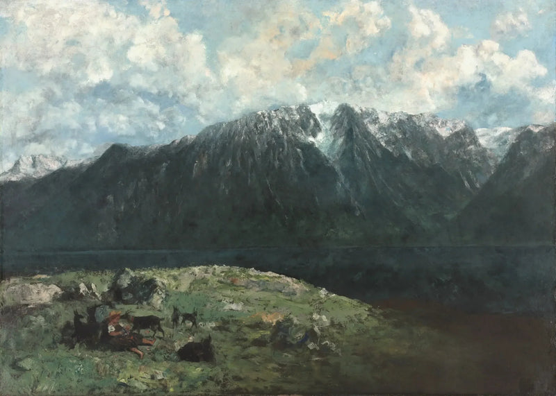 Panoramiczny widok na Alpy, Dents du Midi - Gustave Courbet