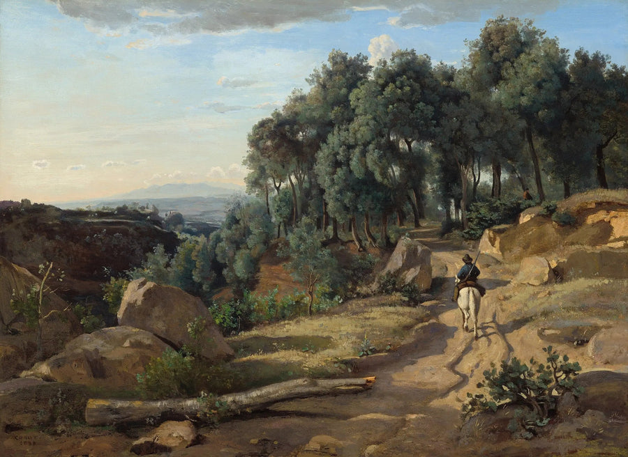 Widok w pobliżu Volterry - Jean-Baptiste Camille Corot