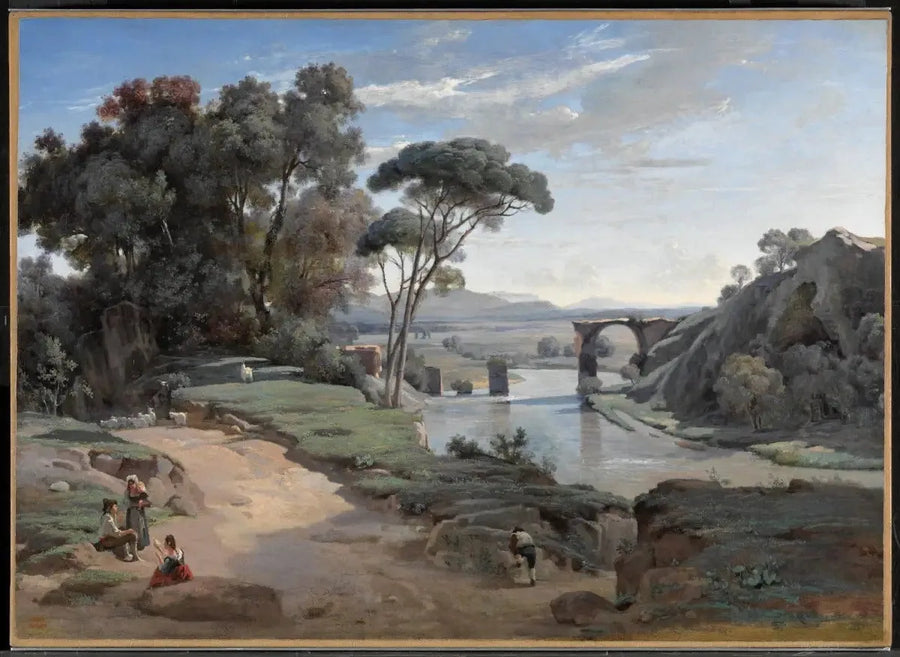 Widok na Narni - Jean-Baptiste Camille Corot