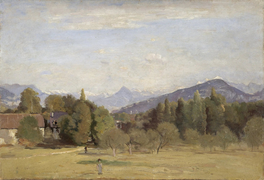 Widok z Châtelaine w Genewie - Jean-Baptiste Camille Corot