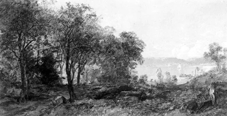 Widok na Hudson - Jasper Francis Cropsey
