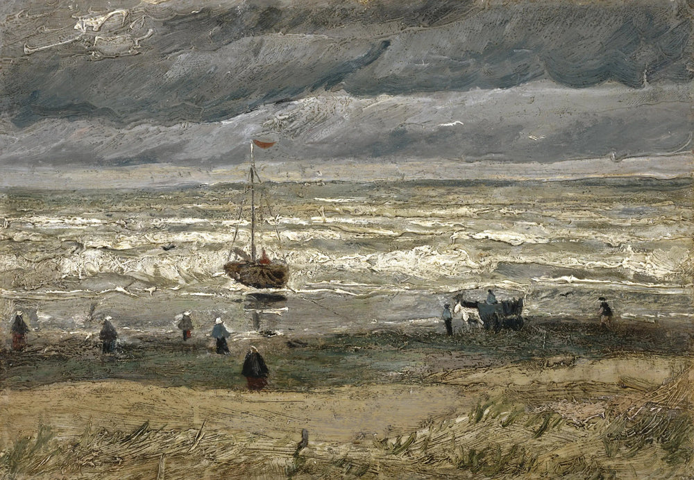 Vue sur la mer à Scheveningen - Vincent van Gogh image 1 reproduction d’œuvre d’art à l’huile