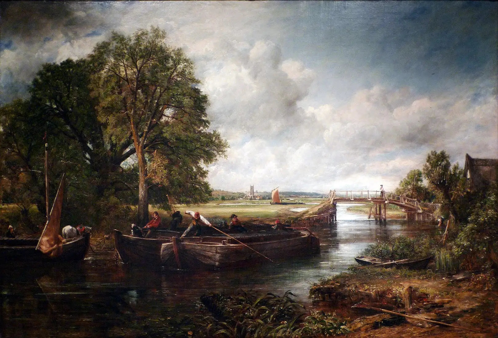 Vue sur la Stour près de Dedham - John Constable image 1 tableau peint à l’huile sur toile
