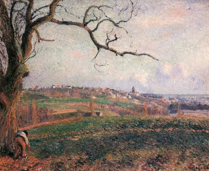 Widok na miasto Pontoise - Camille Pissarro