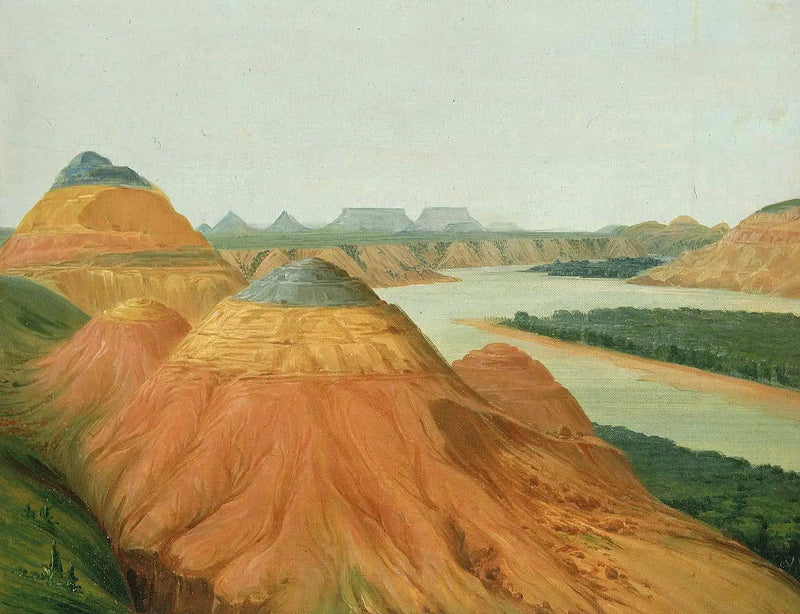 Widok na Big Bend w Górnym Missouri - George Catlin