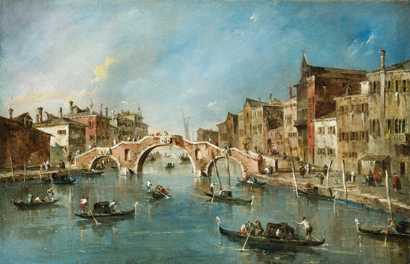 Widok na kanał Cannaregio, Wenecja - Francesco Guardi