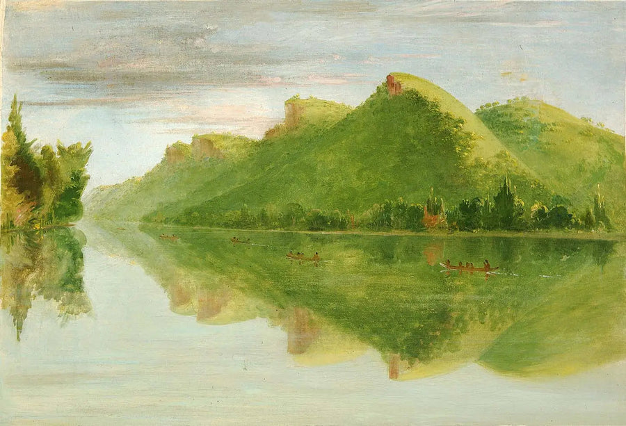 Widok na Górny Missisipi, wspaniałe prerie - George Catlin