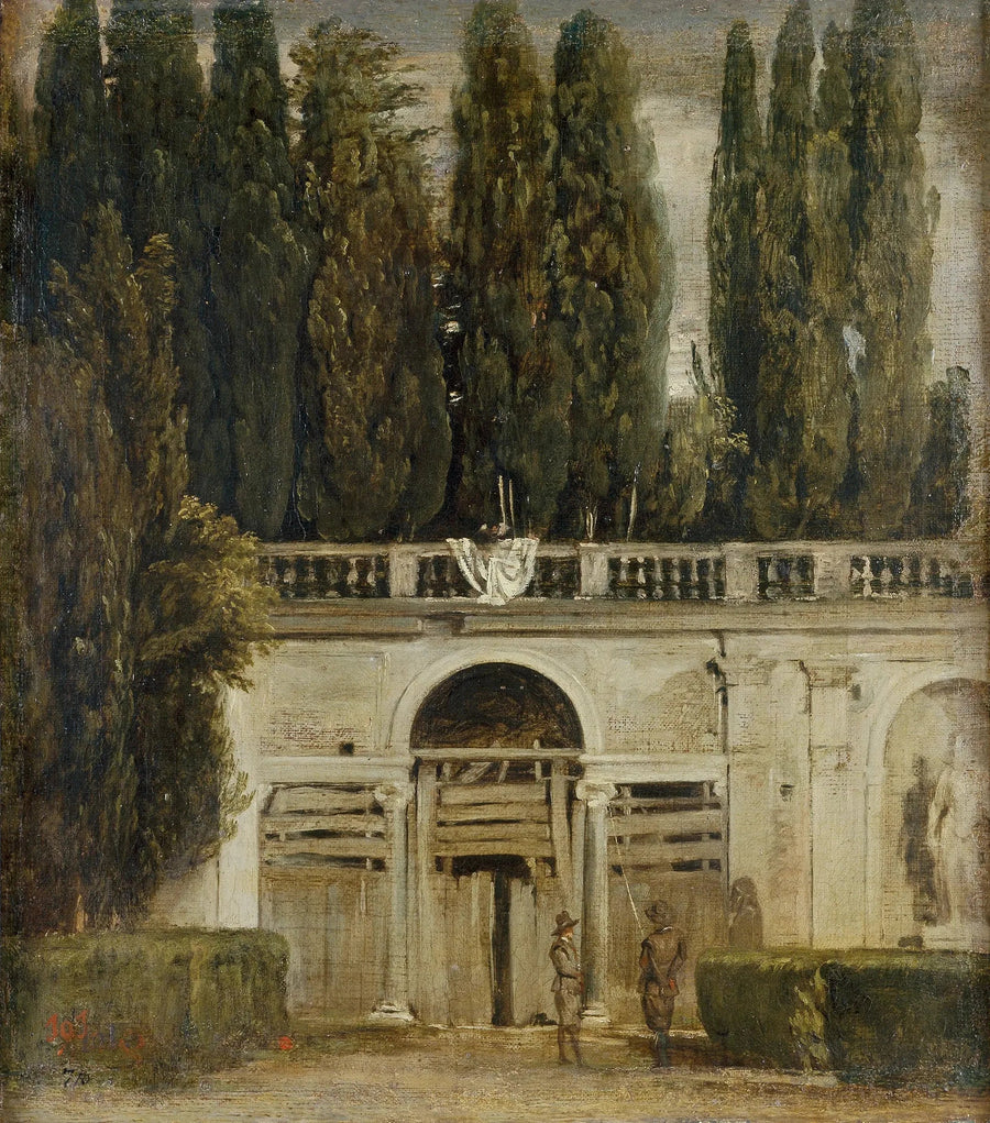 Widok na ogród willi Médicis w Rzymie - Diego Velázquez