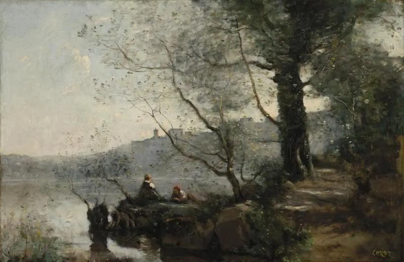 Widok na jezioro Garda - Jean-Baptiste Camille Corot