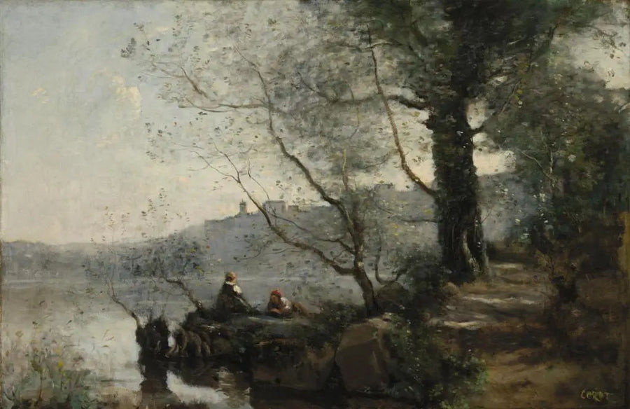 Widok na jezioro Garda - Jean-Baptiste Camille Corot