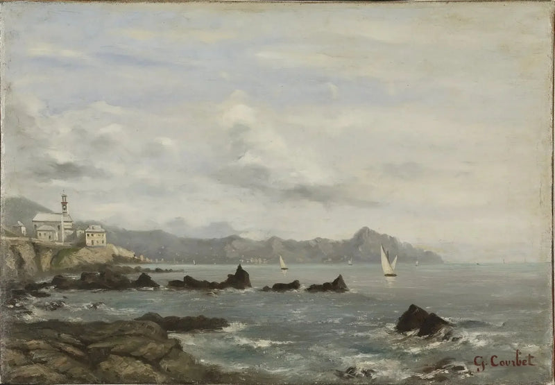 Widok na Jezioro Genewskie - Gustave Courbet