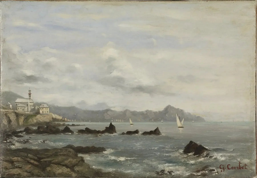 Widok na Jezioro Genewskie - Gustave Courbet