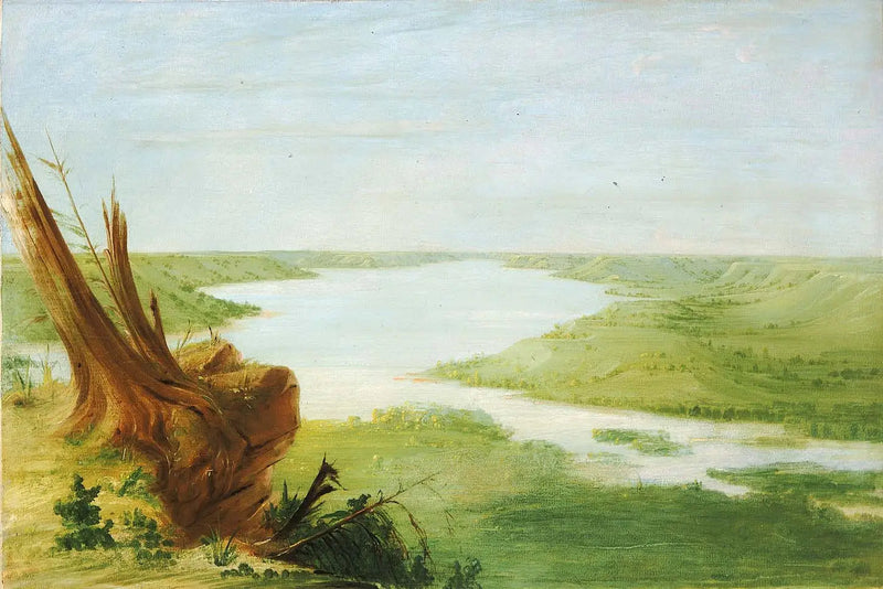 Widok na jezioro Sainte-Croix, Haut-Mississippi - George Catlin