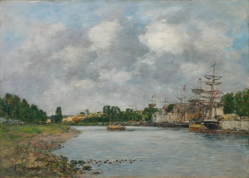 Widok na port w Saint-Valéry-sur-Somme - Eugène Boudin