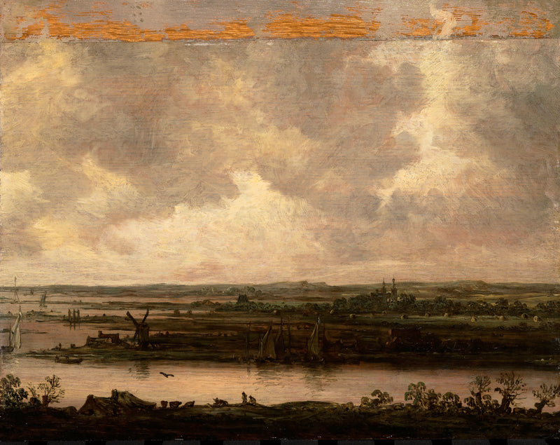 Vue sur la Spaarne et le Haarlemmermeer - Jan van Goyen