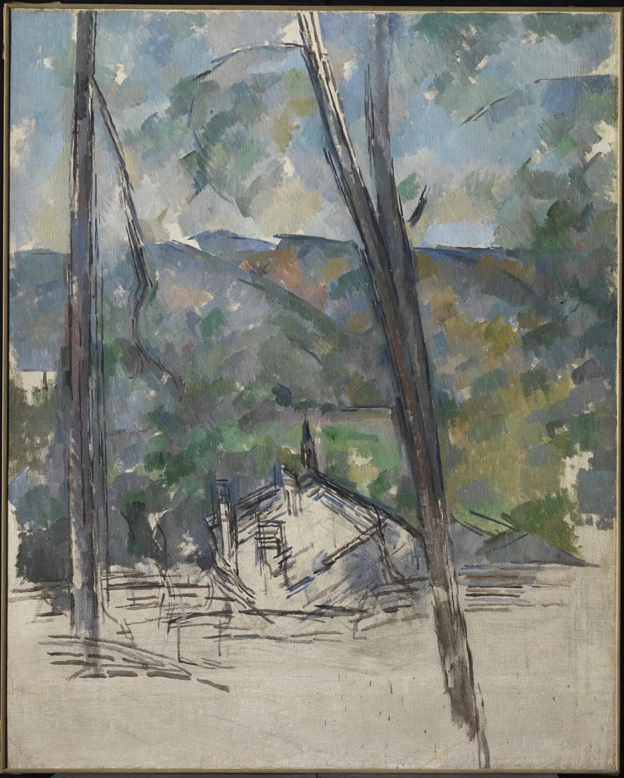 Widok na drogę do Tholonet w pobliżu Czarnego Zamku - Paul Cézanne